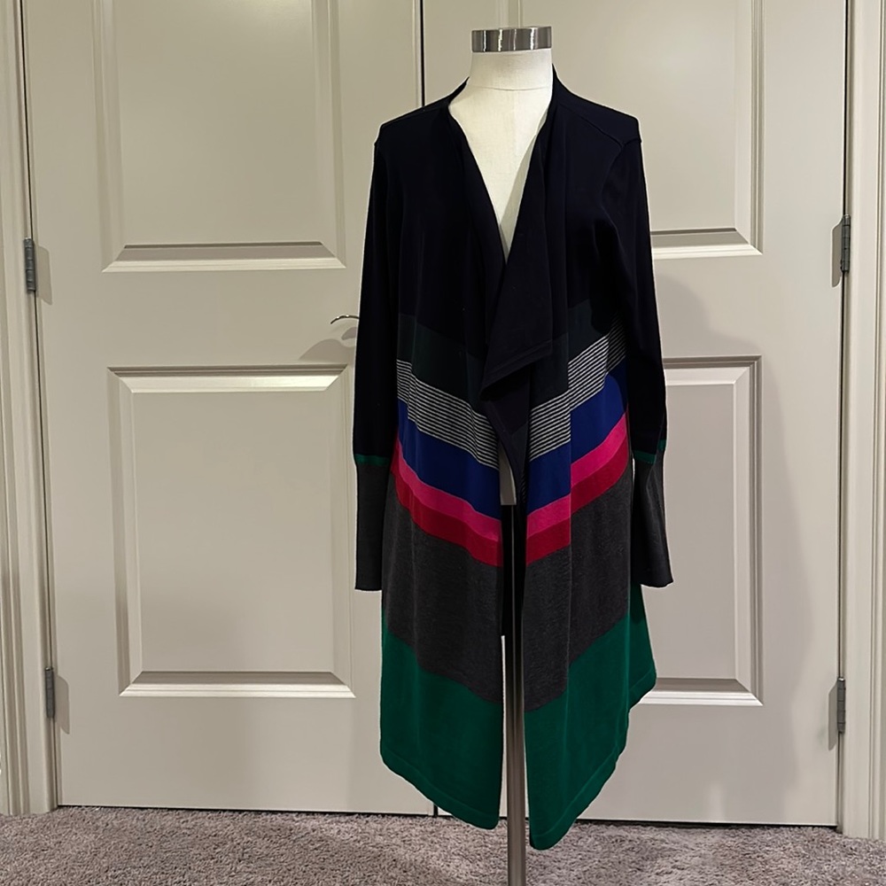 Anthropologie Loki’s closet striped long cardigan sweater duster size small s